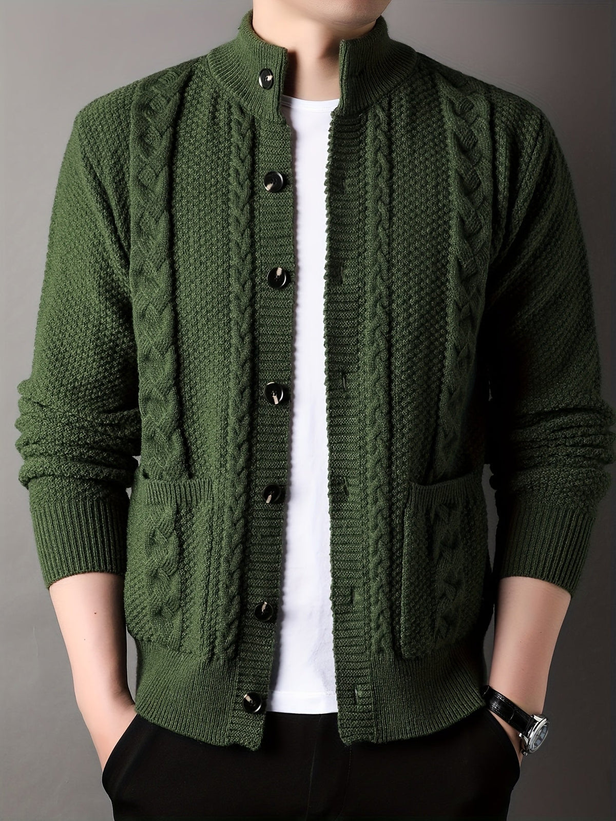 Percival | Textured Button-Up Cardigan