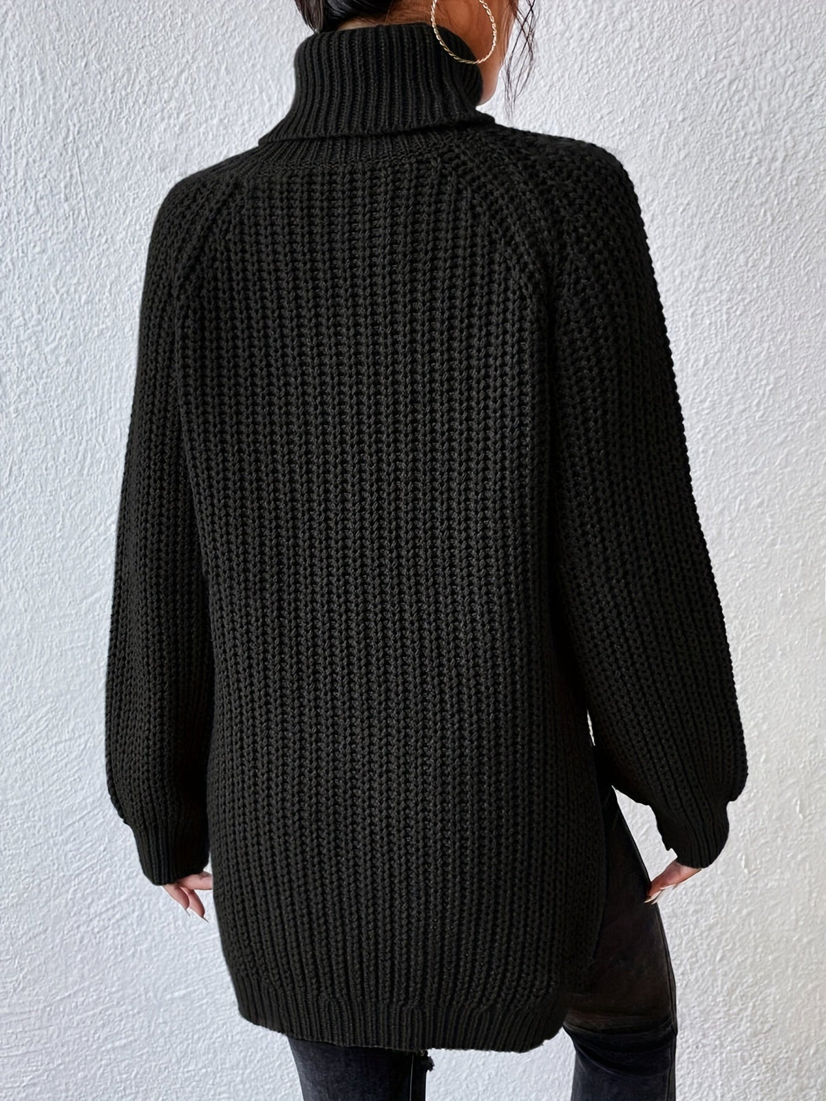 Women's Tailored Sweatshirt with High Collar
