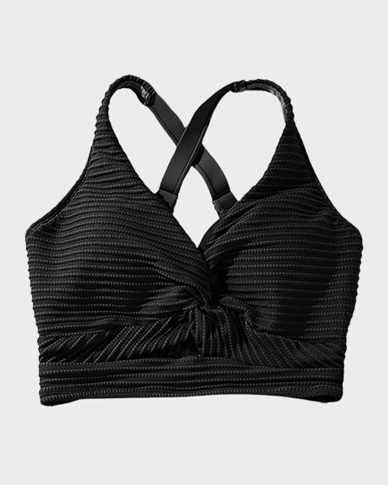 Ribbed High-Waisted Bikini Set for Women