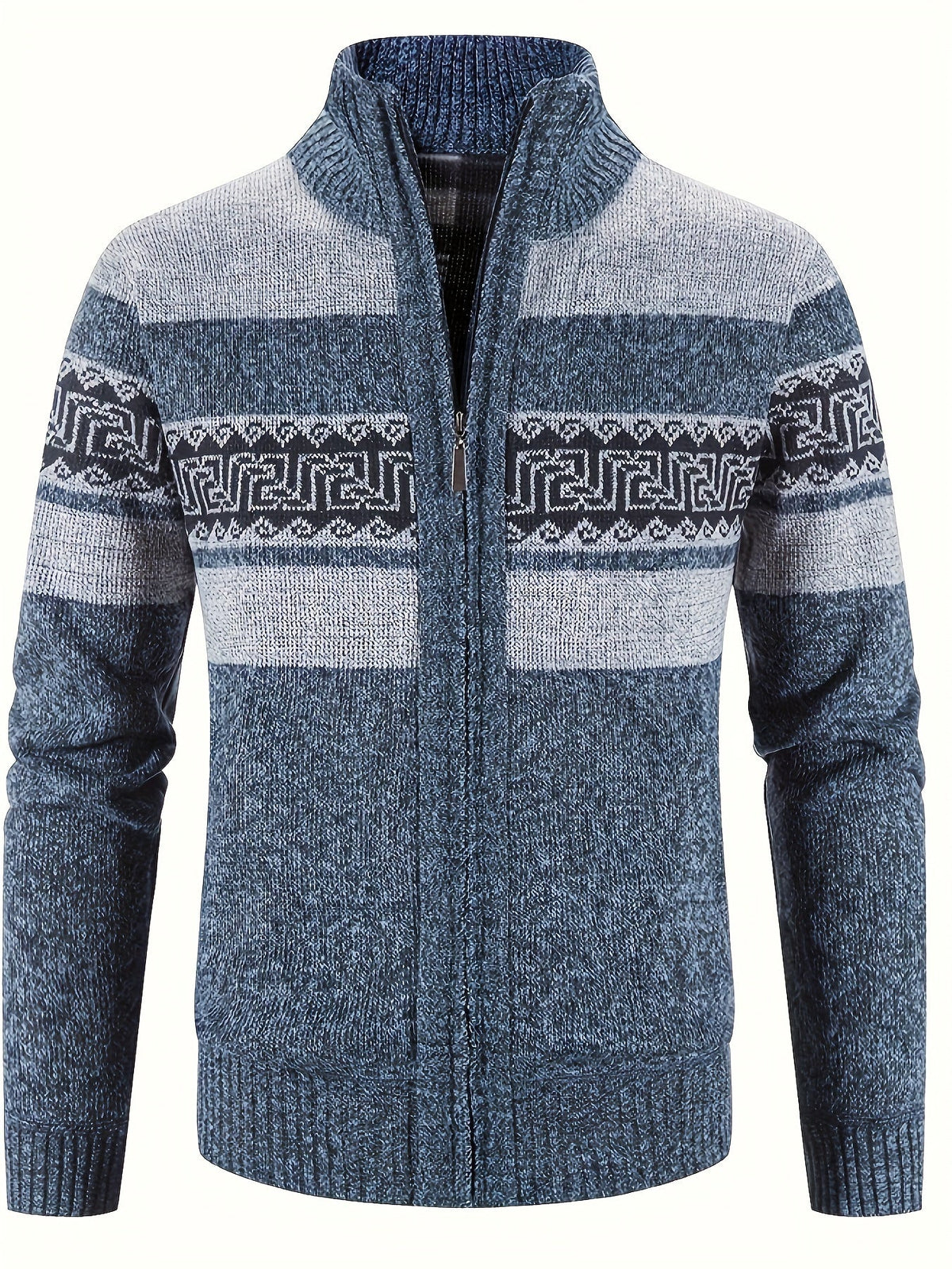 Brooks | Stylish Patterned Full-Zip Cardigan