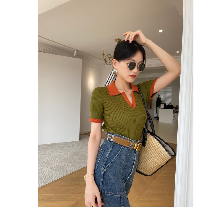 Women's V-Neck Short Sleeve
