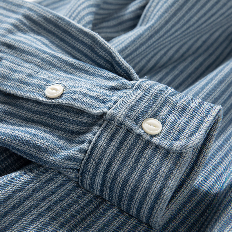 Striped Loose Button-Up