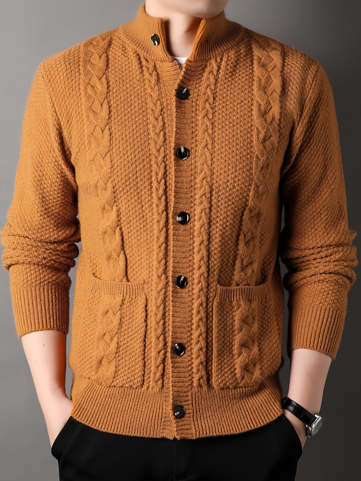 Percival | Textured Button-Up Cardigan