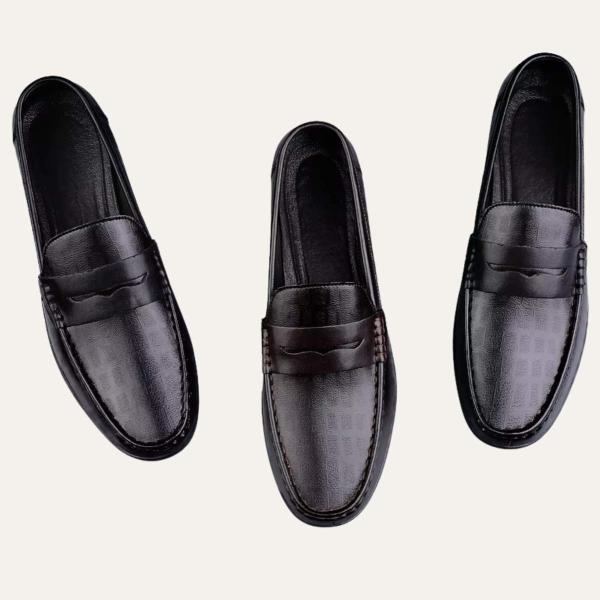 The Brookgate Men’s Breathable Italian Style Leather Slip-On Loafers