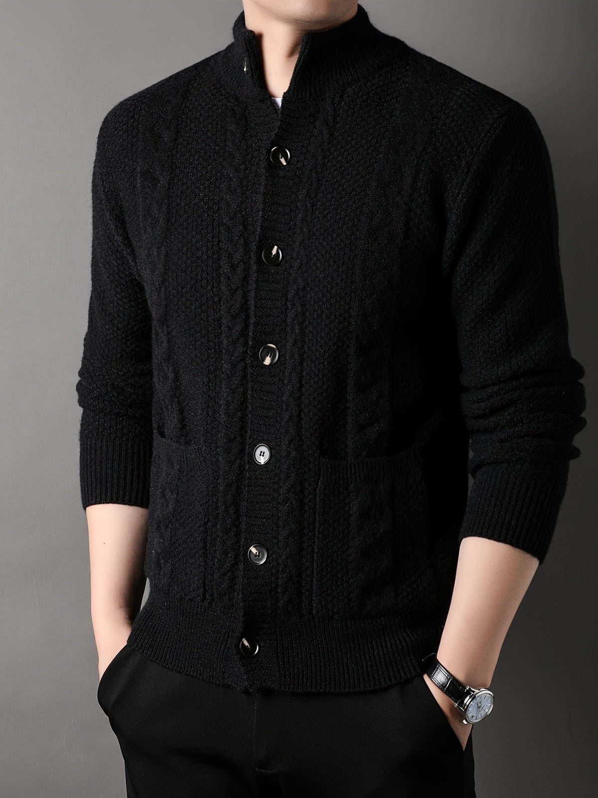 Percival | Textured Button-Up Cardigan