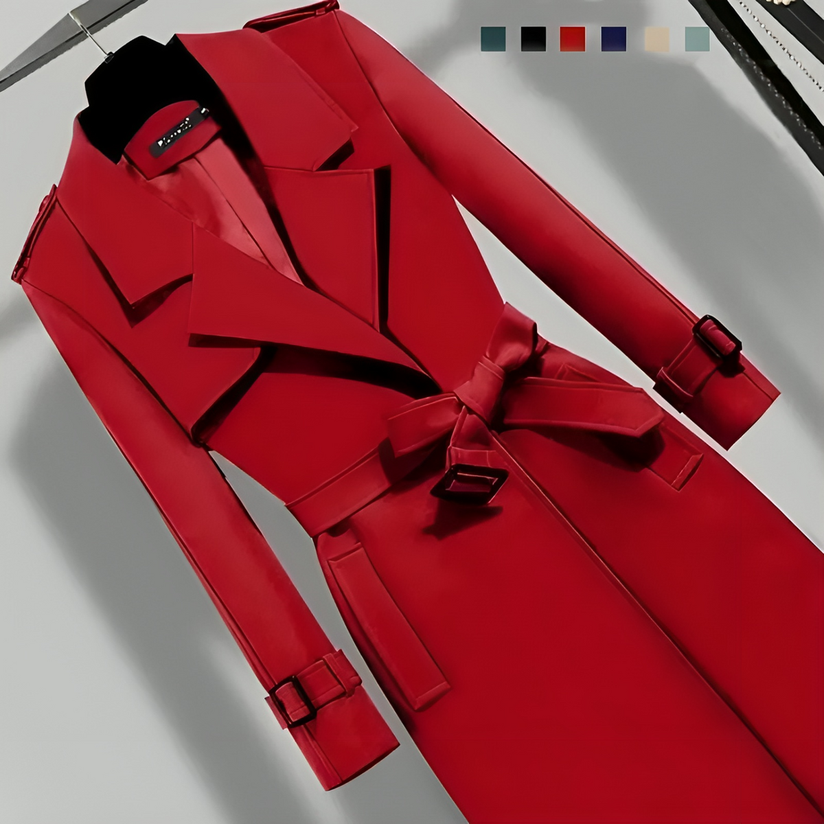Tailored Trench Coat with Belted Waist