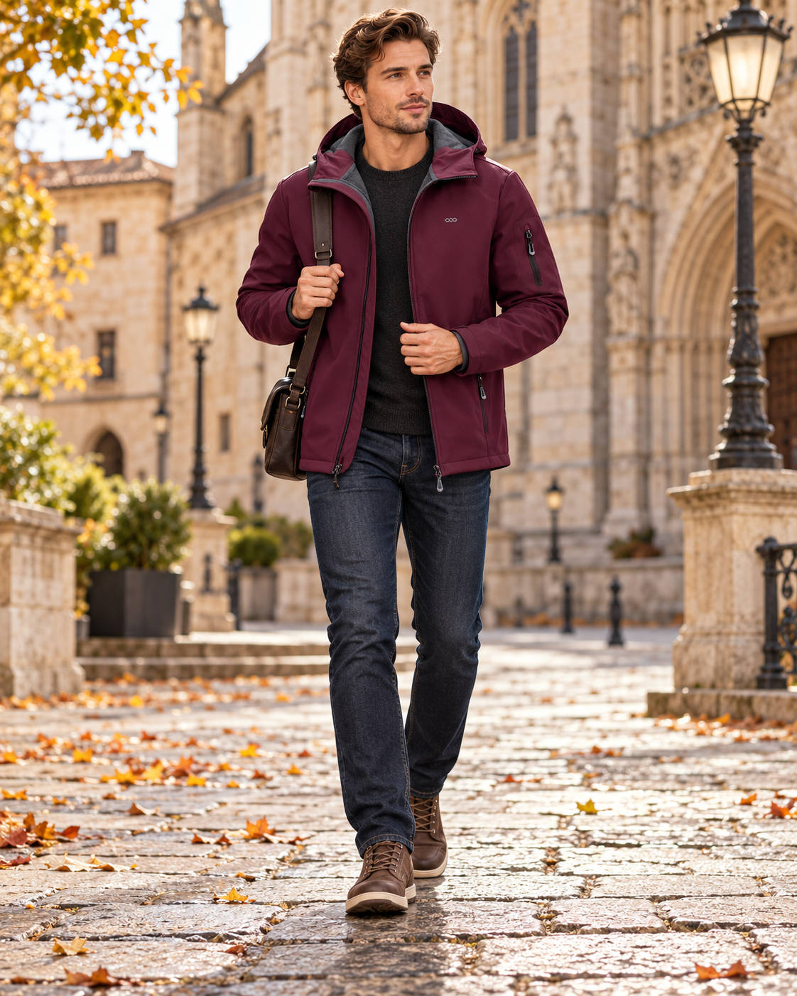 Daniel Lightweight Waterproof Hooded Softshell Jacket – Fleece-Lined Outdoor Coat