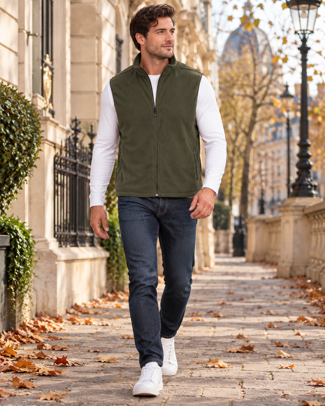 Rafael Men's Lightweight Sleeveless Fleece Gilet with Four Utility Pockets