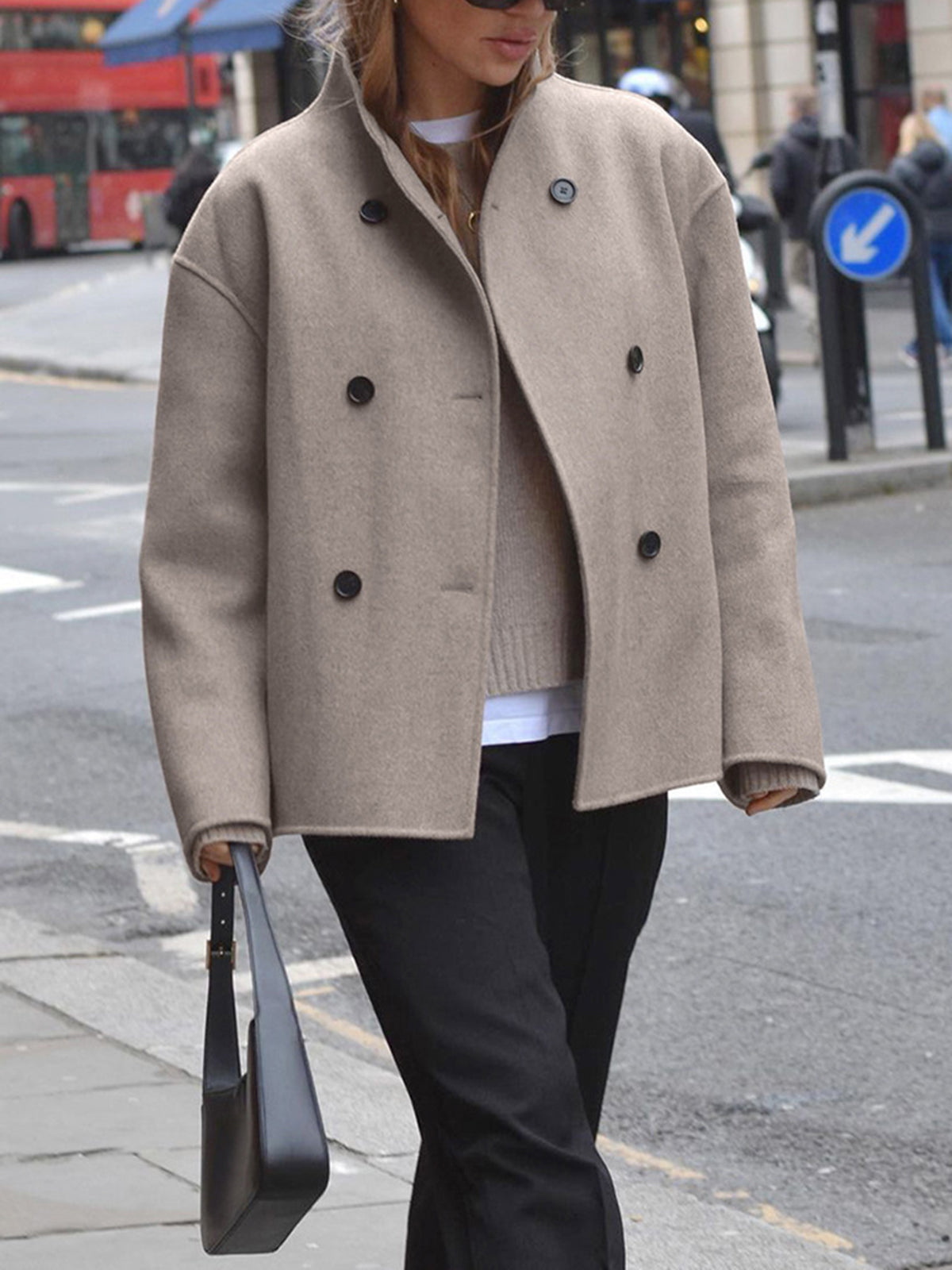Charlene | Women's Double-Breasted Peacoat