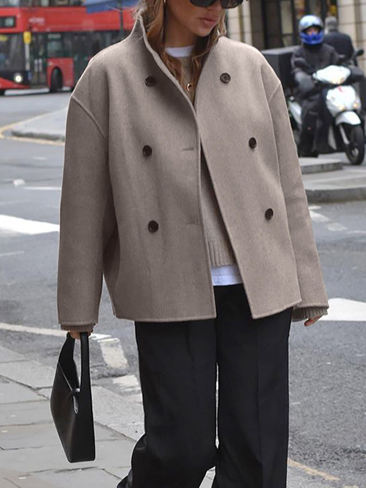 Charlene | Women's Double-Breasted Peacoat