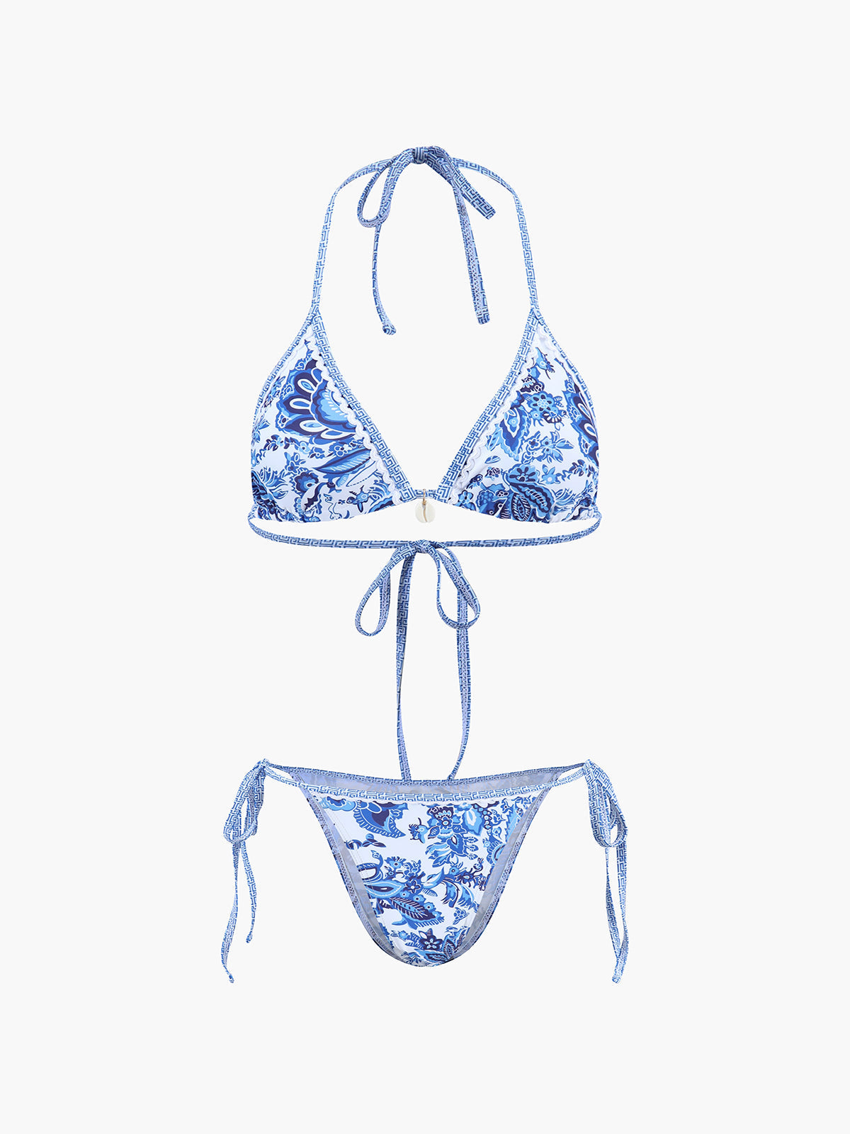 Bikini set with floral print for ladies
