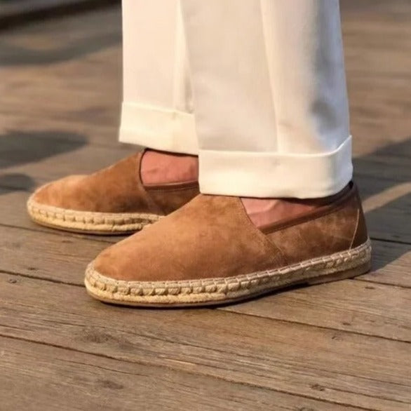 OLD MONEY Tressed Suede Loafers