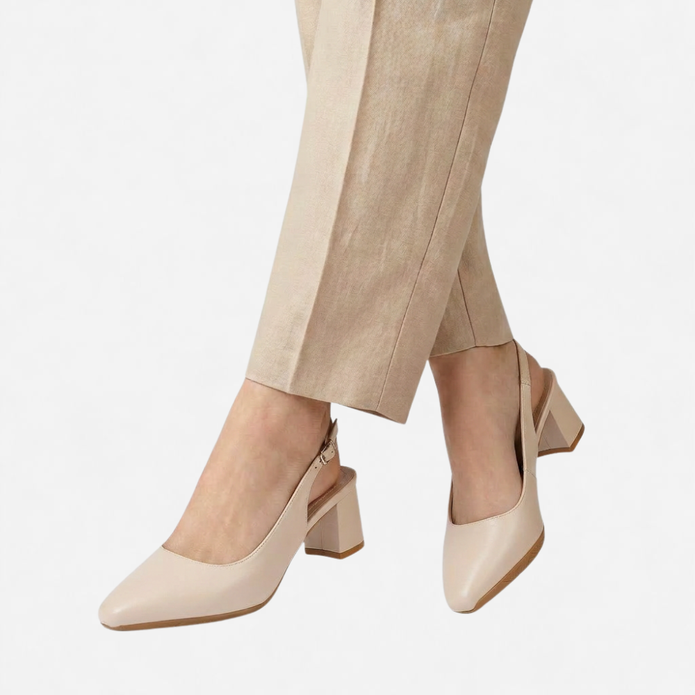 OLDMONEYLOOK | Women’s Refined Square Toe Heel Sandals