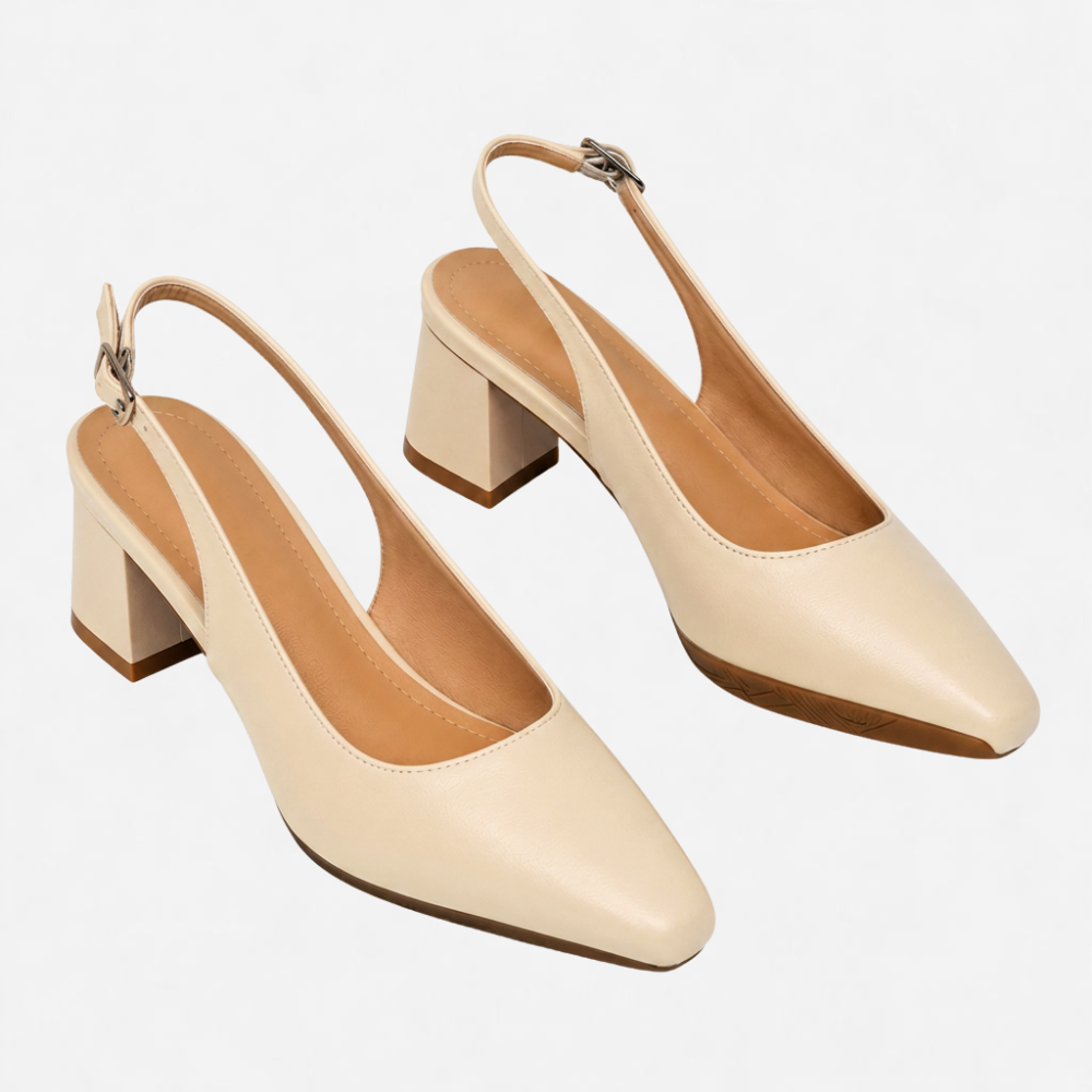 OLDMONEYLOOK | Women’s Refined Square Toe Heel Sandals