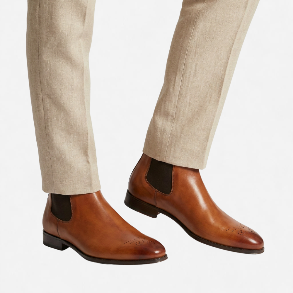 OLDMONEYLOOK | Men’s Refined Brown Leather Ankle Boots