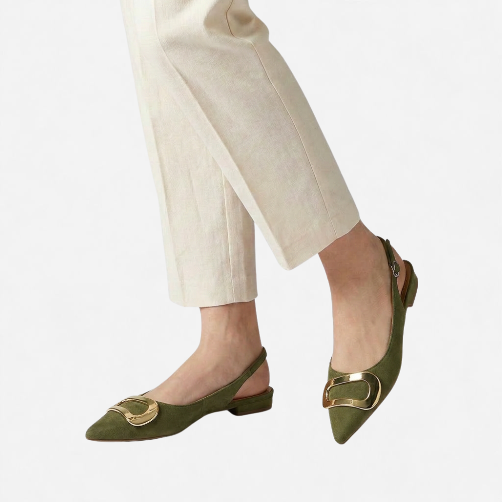 OLDMONEYLOOK | Women Refined Pointed Toe Slingback Slippers