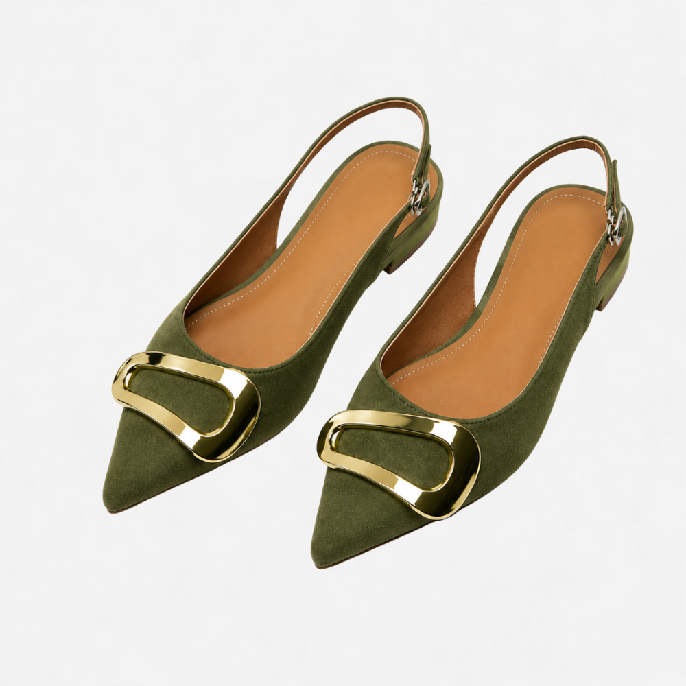 OLDMONEYLOOK | Women Refined Pointed Toe Slingback Slippers