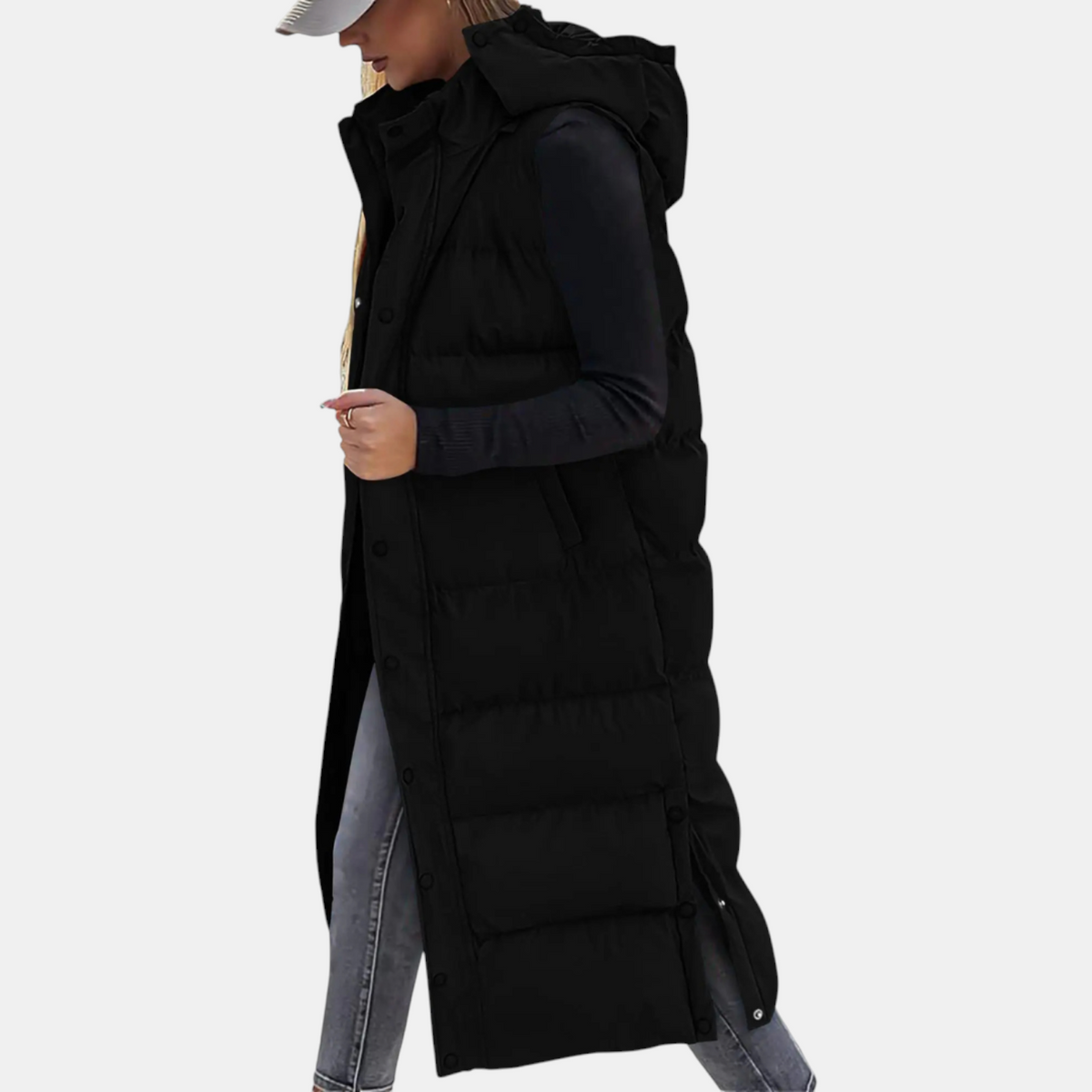 Women's Hooded Ankle-Length Padded Gilet