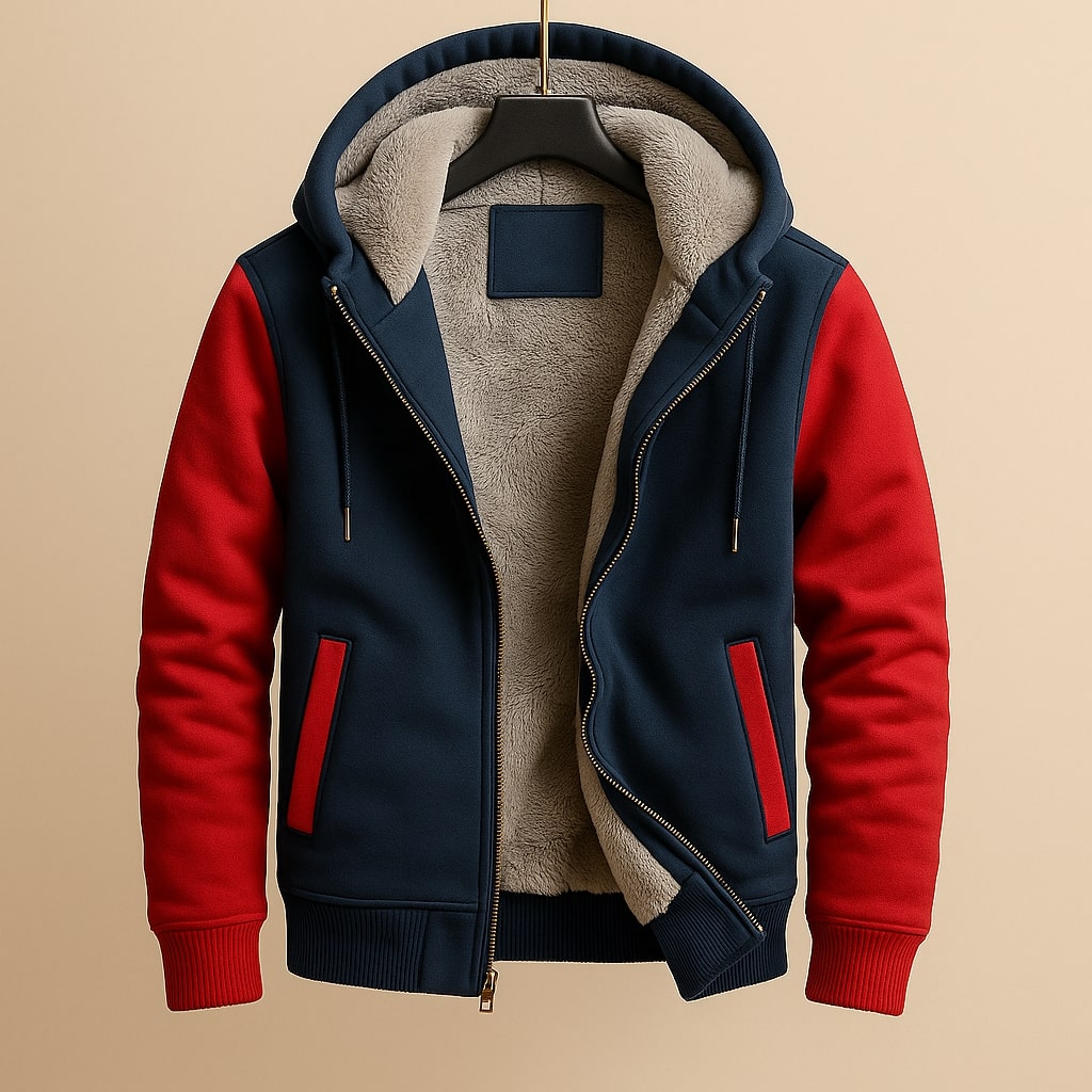 Men's Hooded Jacket with Cozy Lining