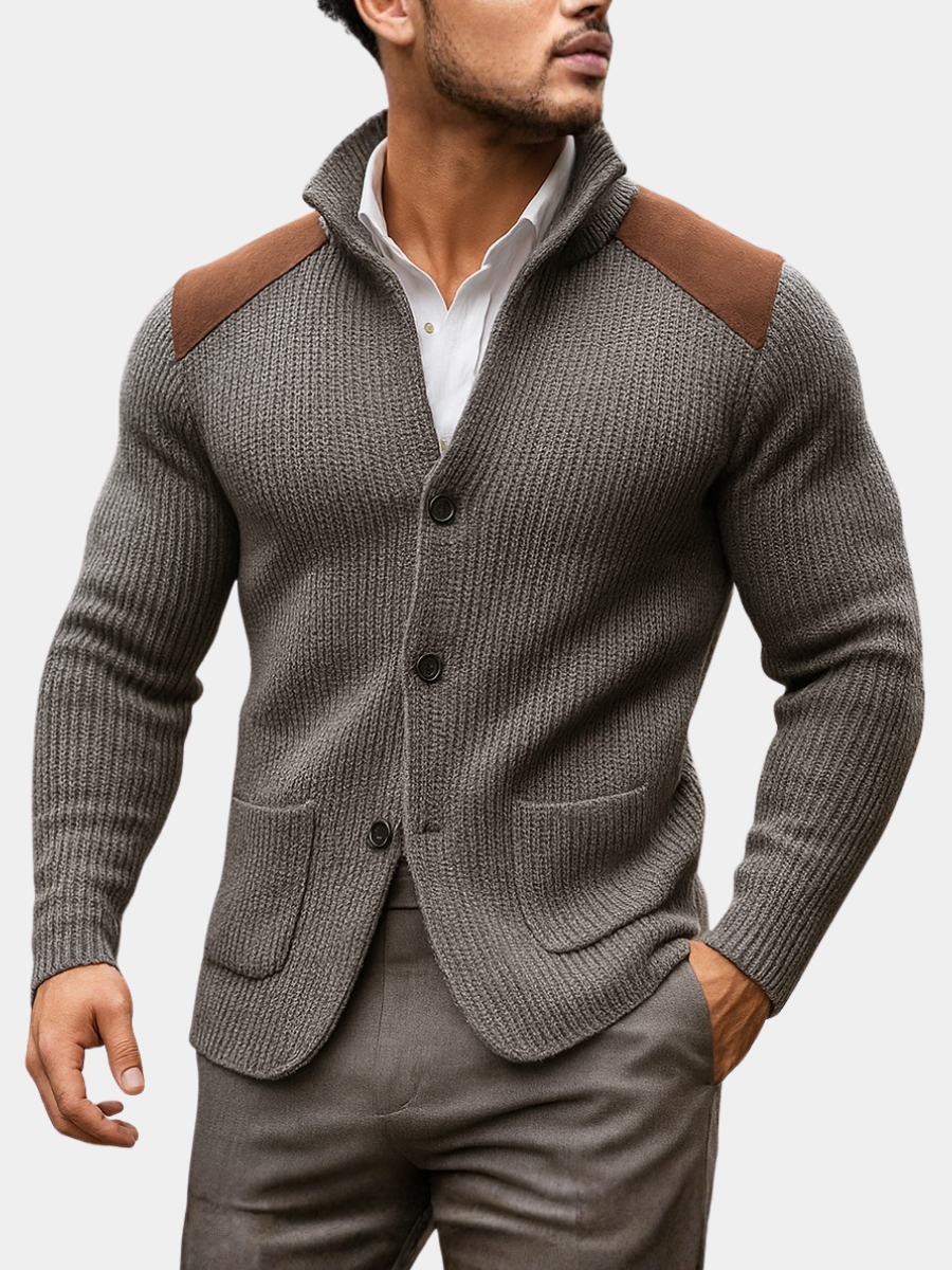 Sophisticated Men's Knit Blazer - Stylish and Comfortable for Both Business and Casual Occasions
