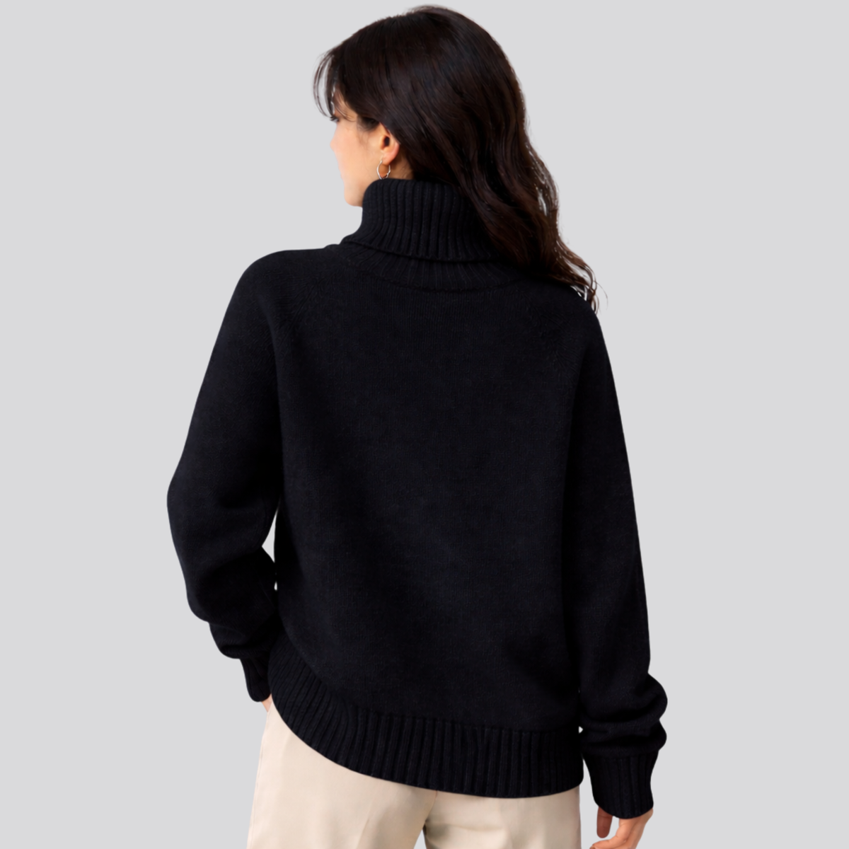 Cozy Women's Merino Wool Turtleneck Sweater