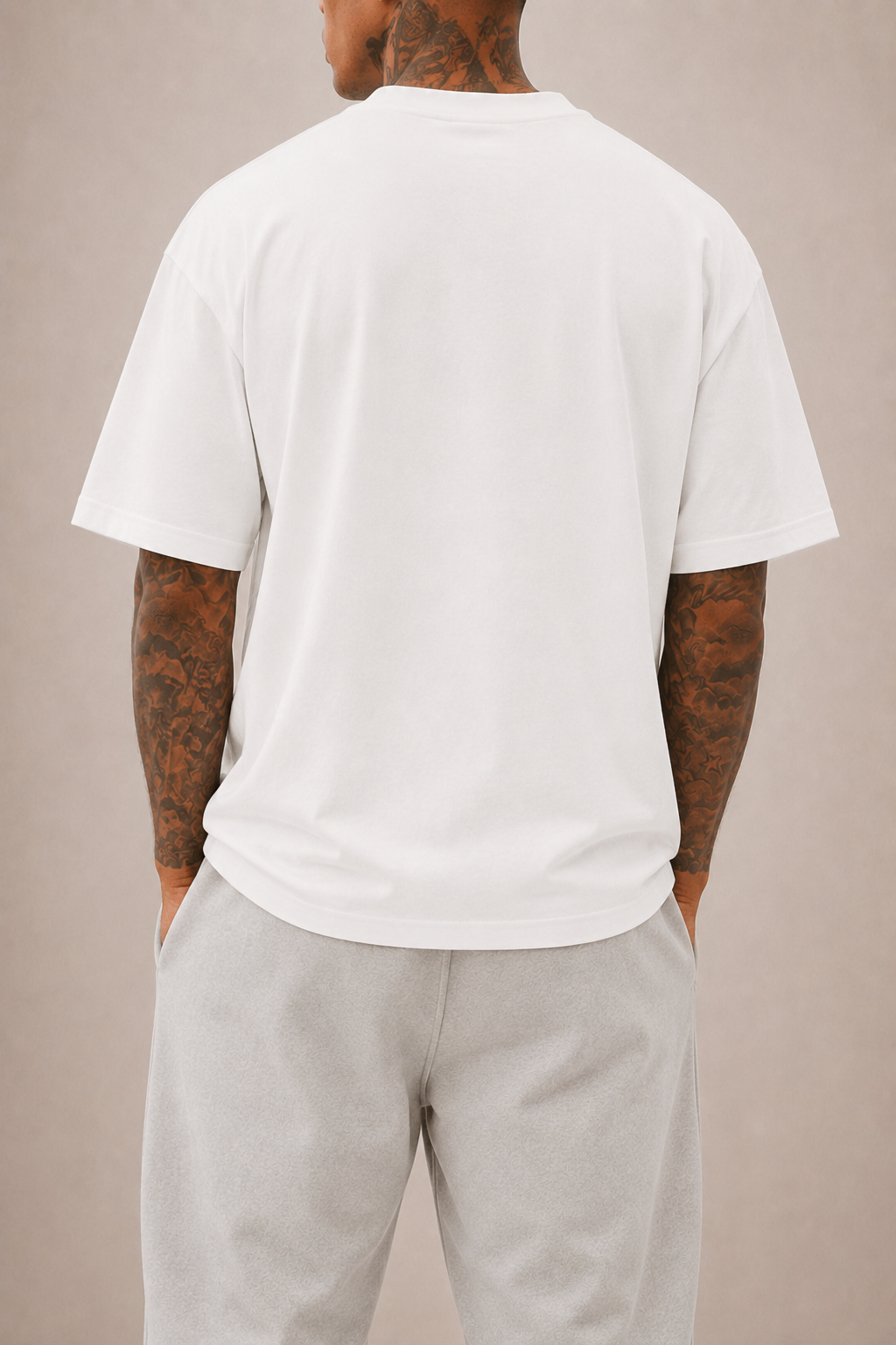 Men's Oversized T-Shirt with Rose Print Modern Streetwear Style