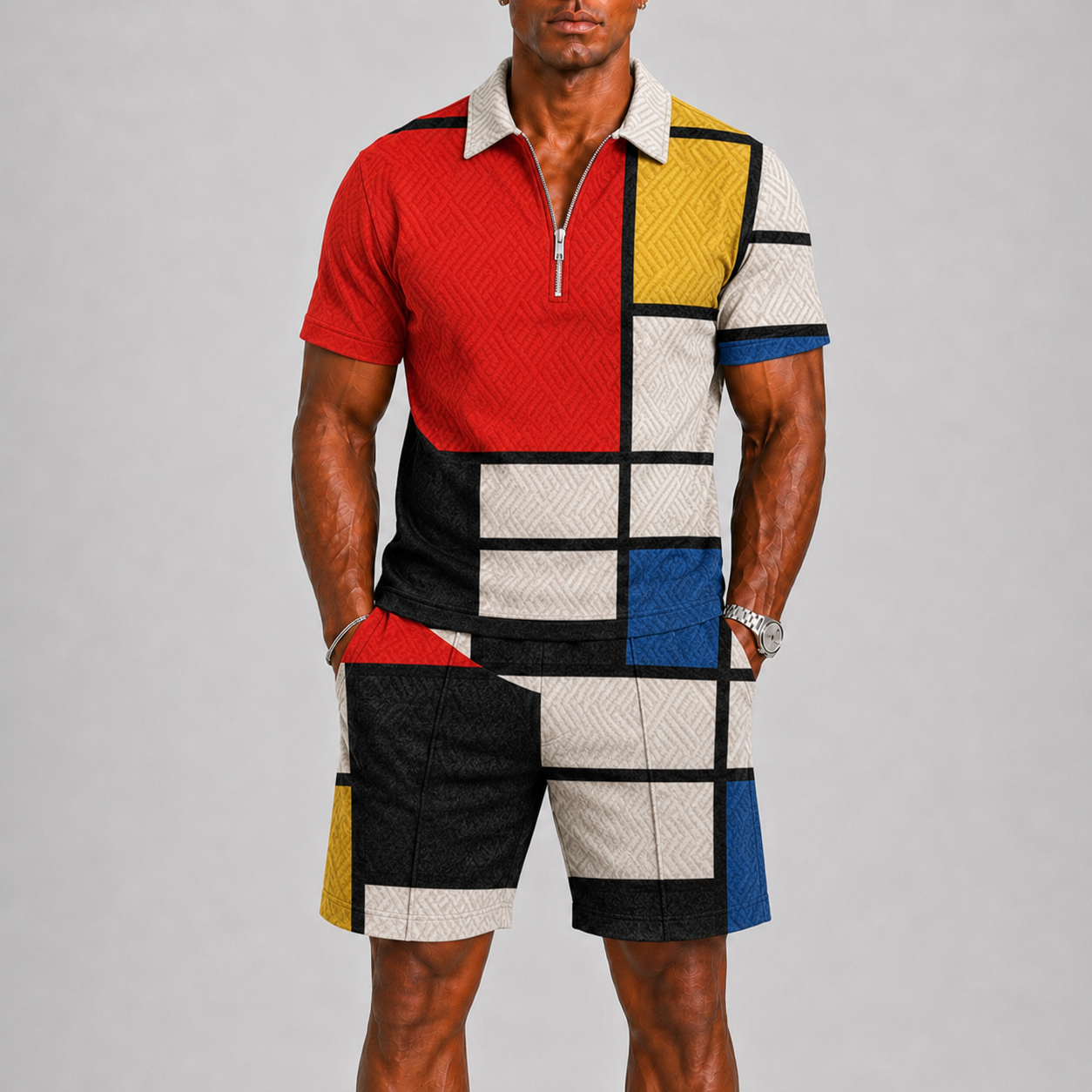 Men's Summer Set with Polo and Shorts