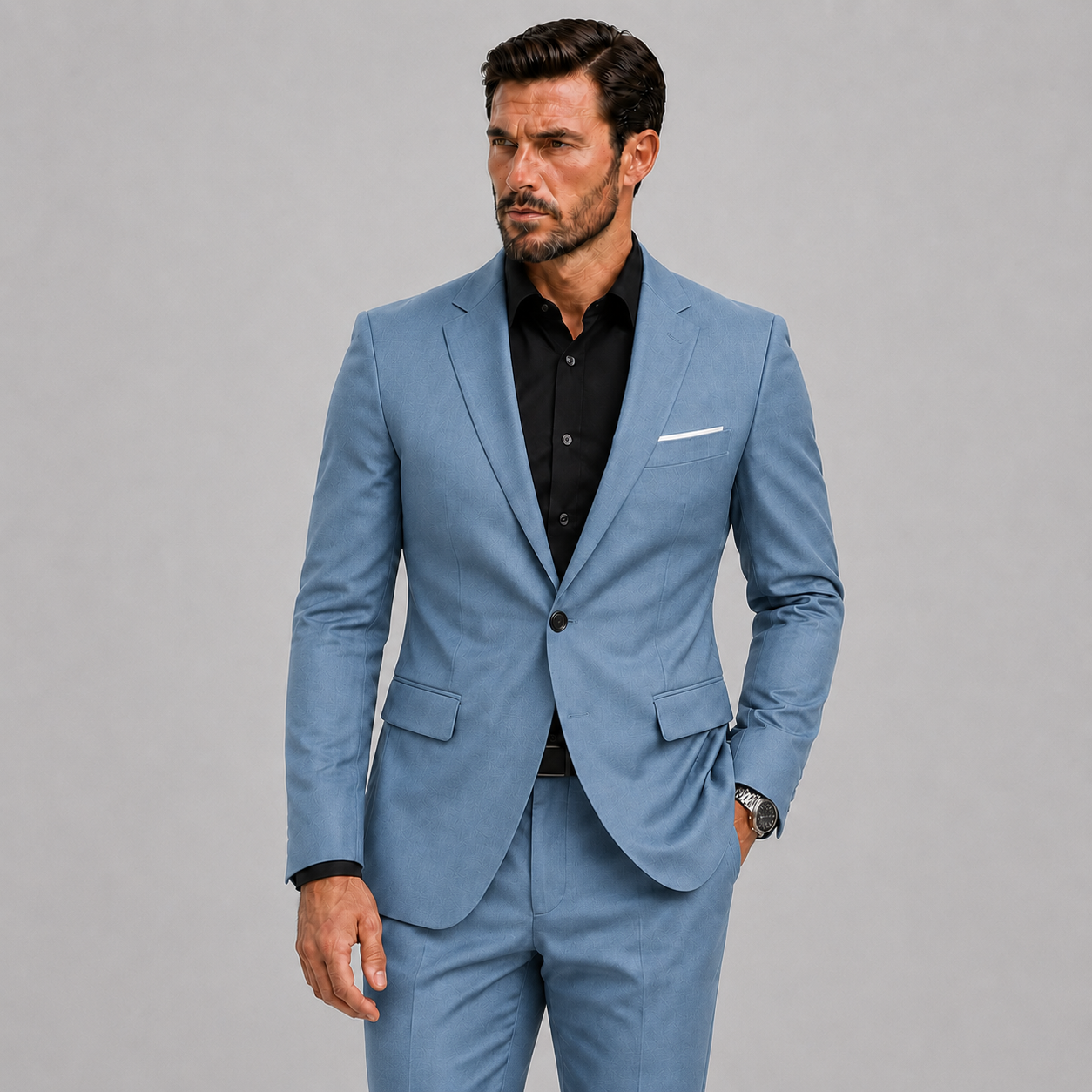 Men's Slim-Fit Suit for Weddings and Formal Occasions