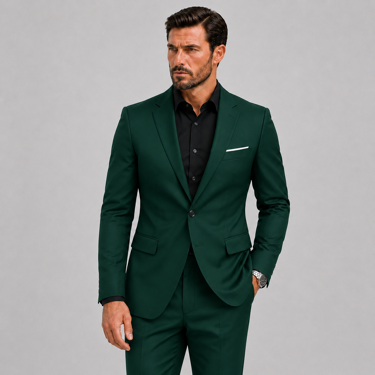 Men's Slim-Fit Suit for Weddings and Formal Occasions