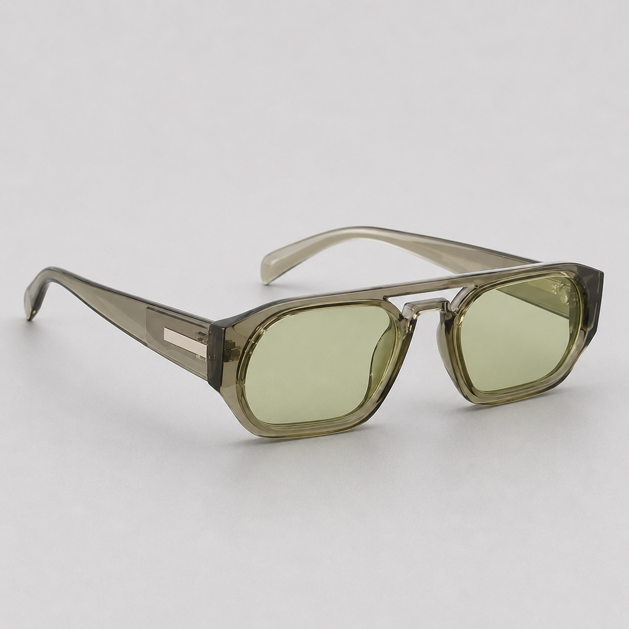 Unisex Rectangular Sunglasses with Tinted Lenses