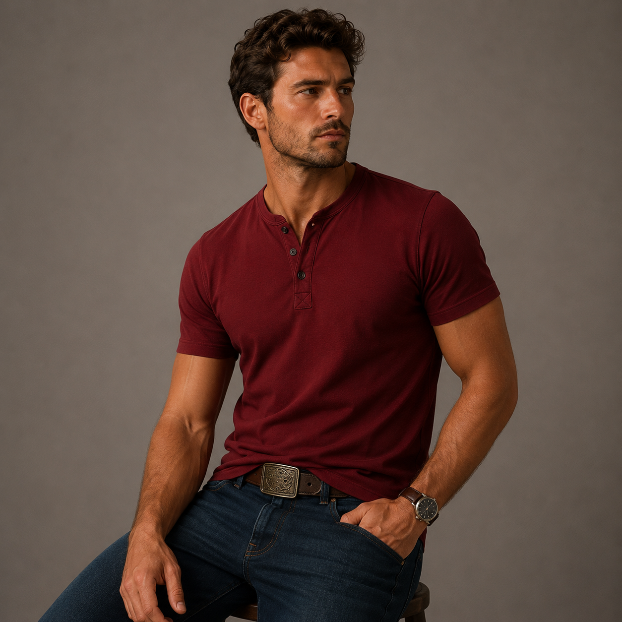 The Ashland Men’s Casual Henley Summer Polo Shirt