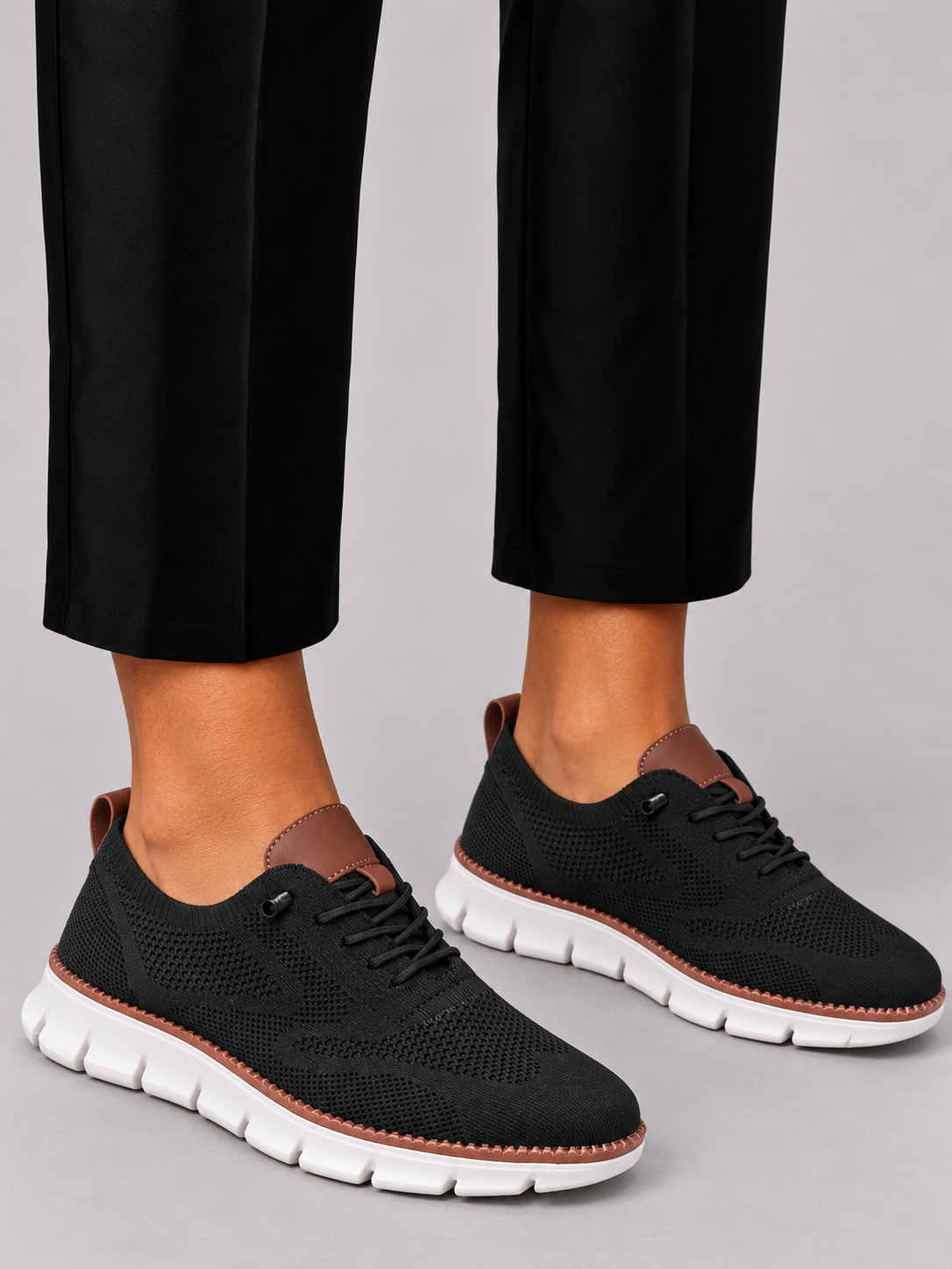 Men's Walking Shoes with Wide Toe Box and Non-Slip Sole
