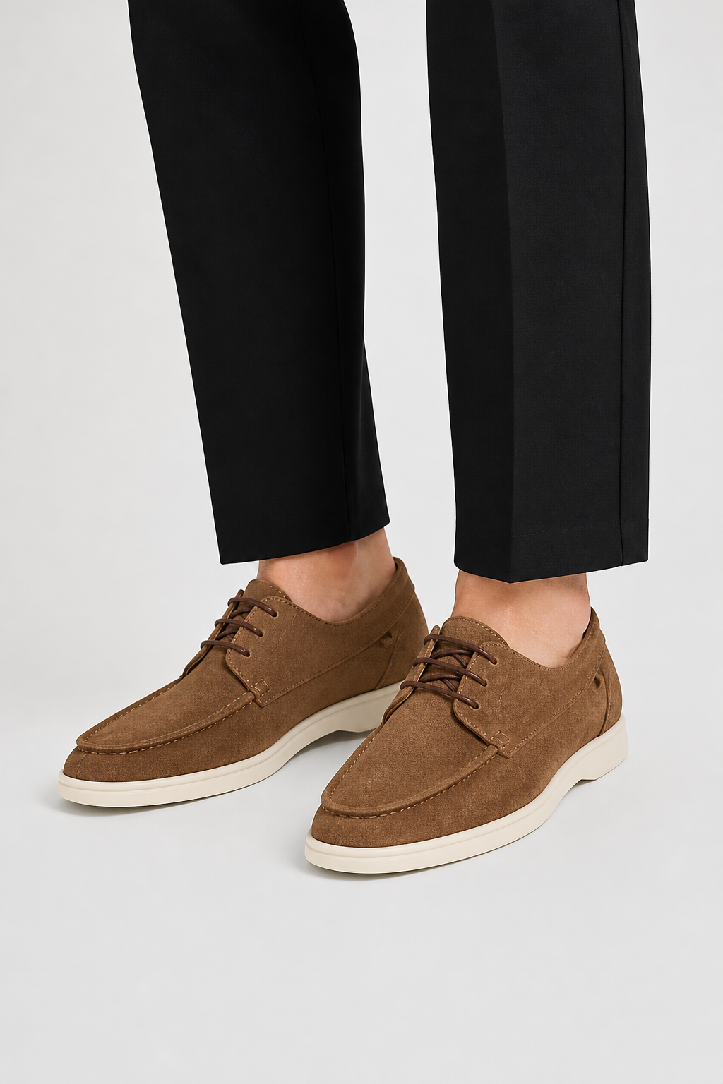 Men's Leather Loafers with Laces Classic Fit