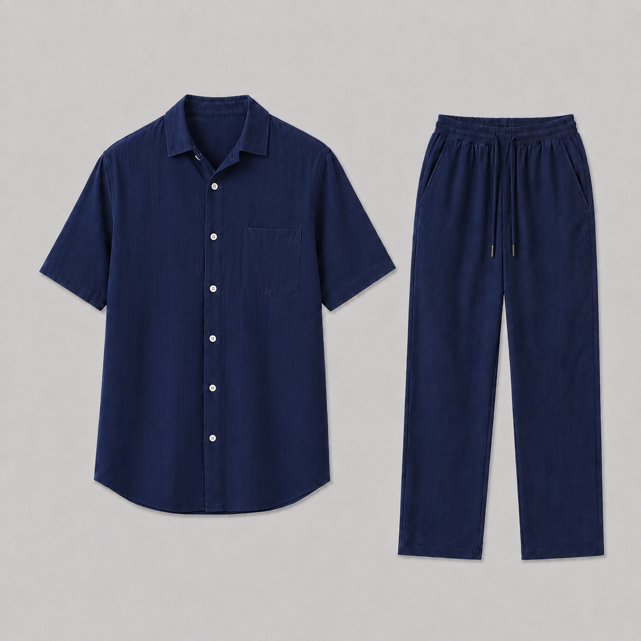 Men's Summer Set with Shirt and Loose Trousers