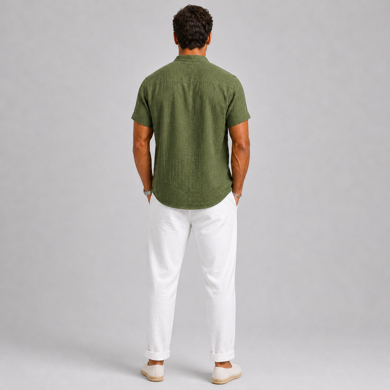 Men's Linen Set Shirt & Trousers Airy Summer Style