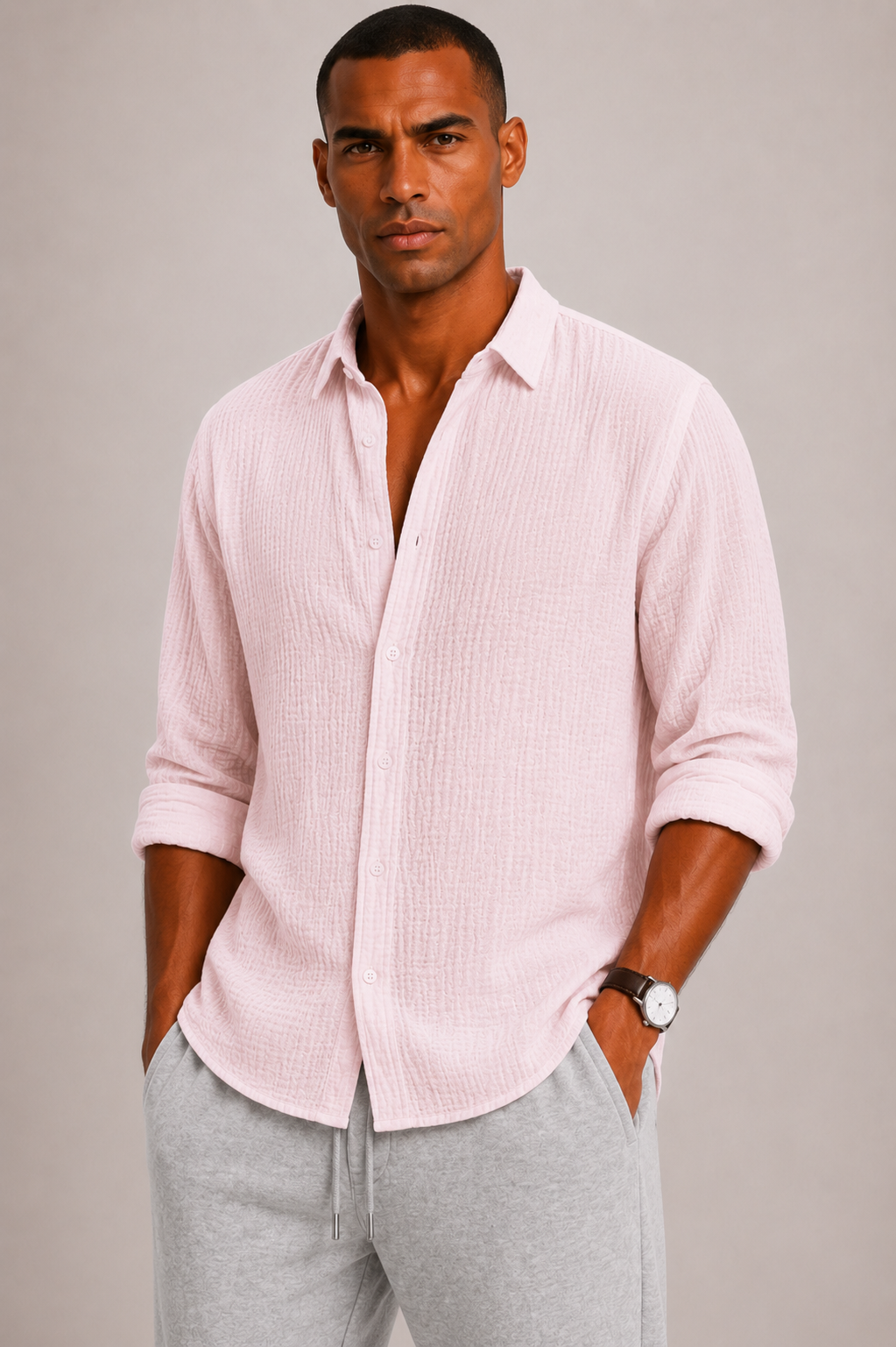 Men's Cotton Structured Shirt Classic Fit