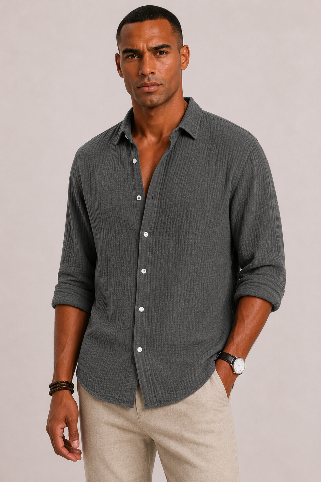 Men's Cotton Structured Shirt Classic Fit