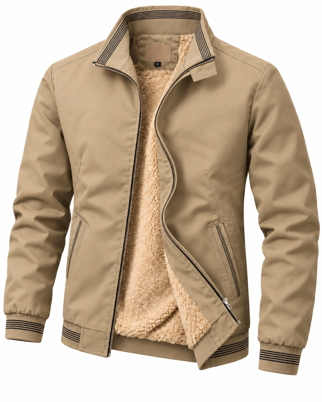 Gilberto Cotton Jacket with Fleece Lining