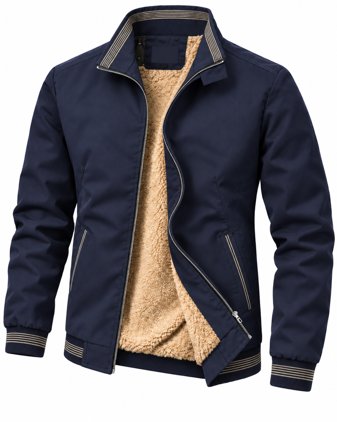 Gilberto Cotton Jacket with Fleece Lining