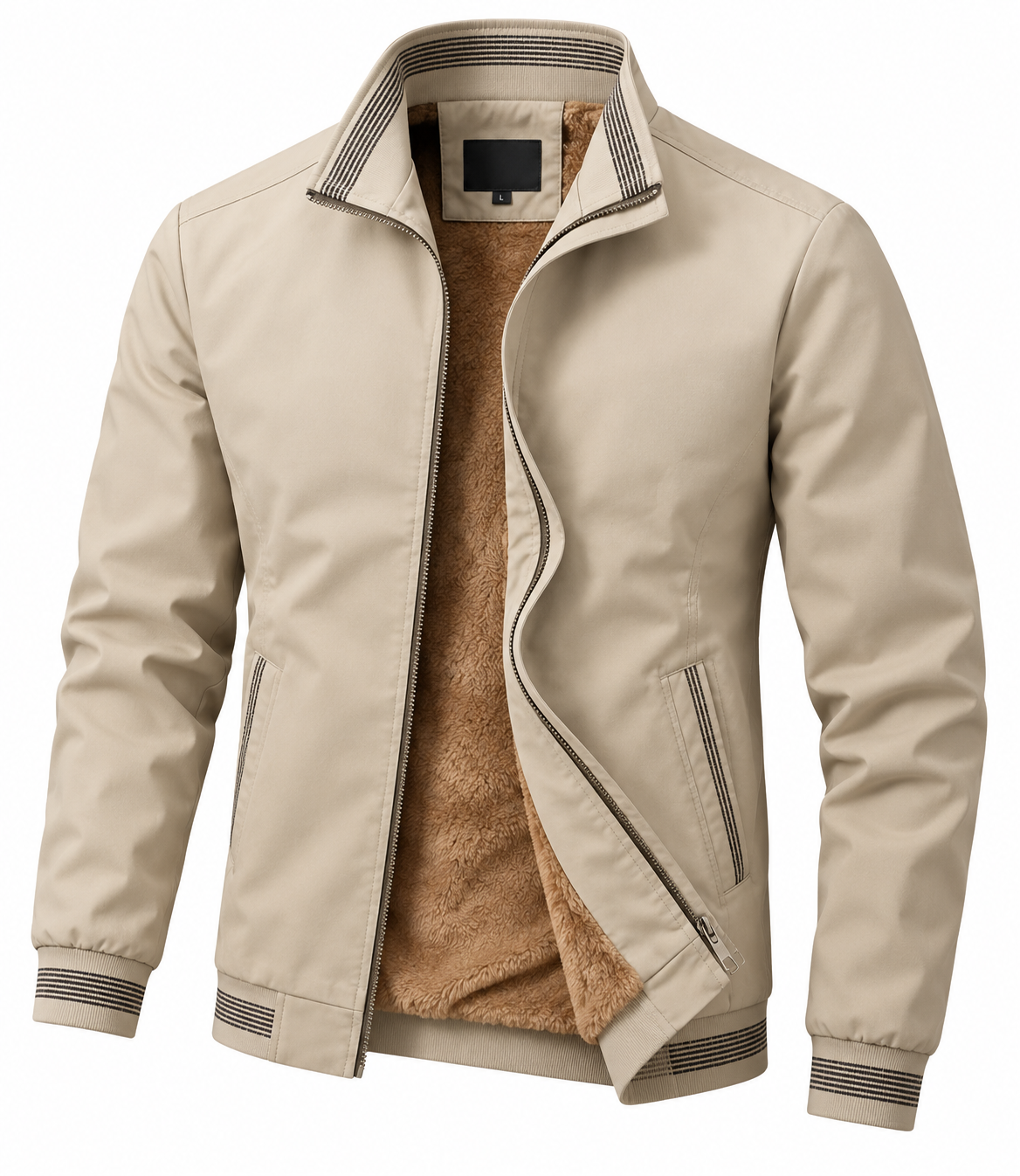 Gilberto Cotton Jacket with Fleece Lining