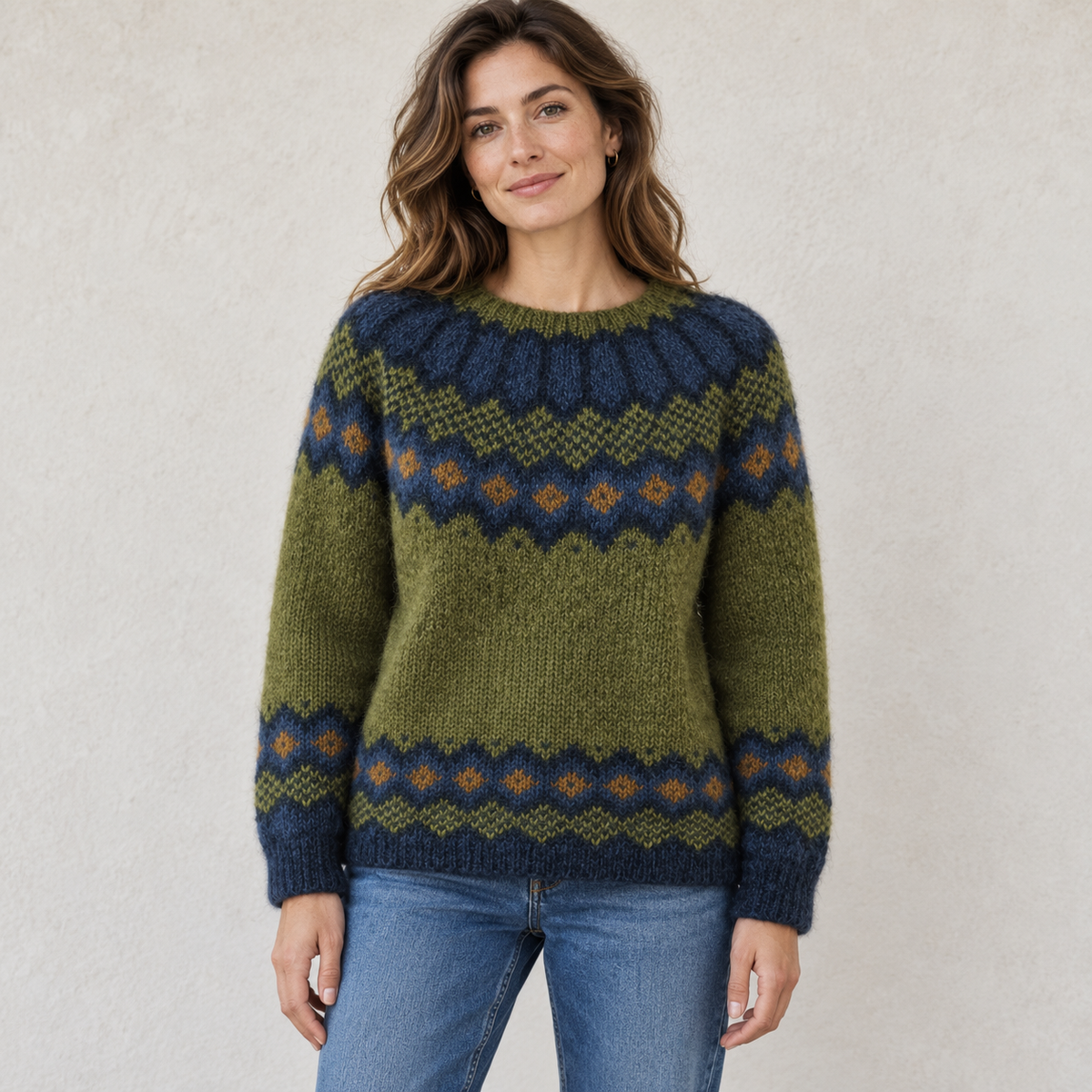 Women's Diamond Pattern Sweater