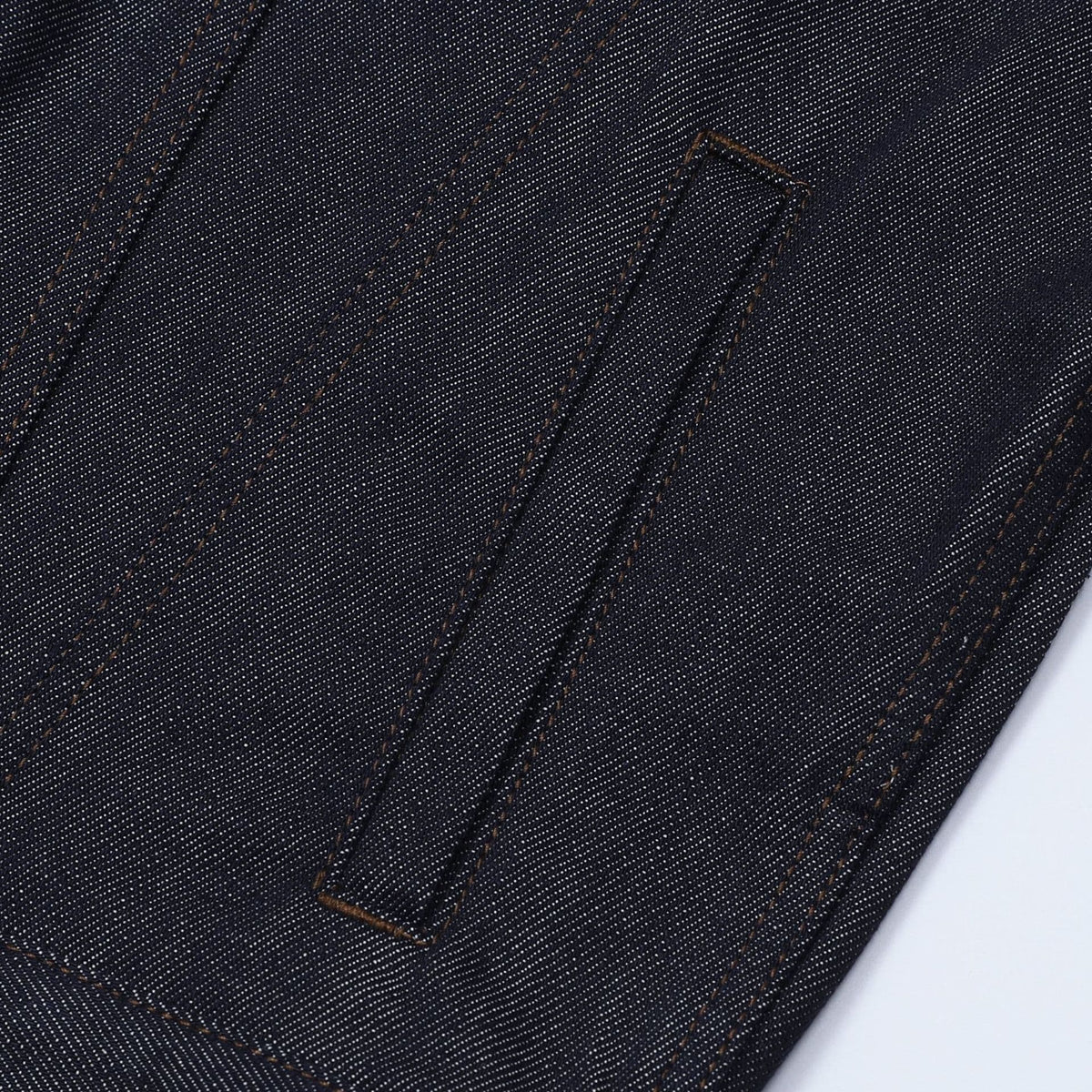 Diamante Leather-Yoke Denim Jacket