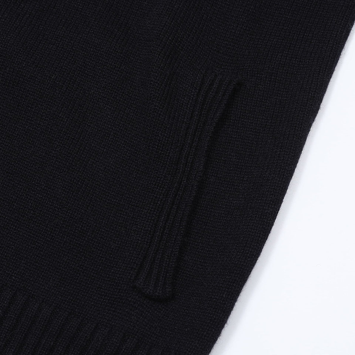 Bormio Plush-Collar Zip Knit
