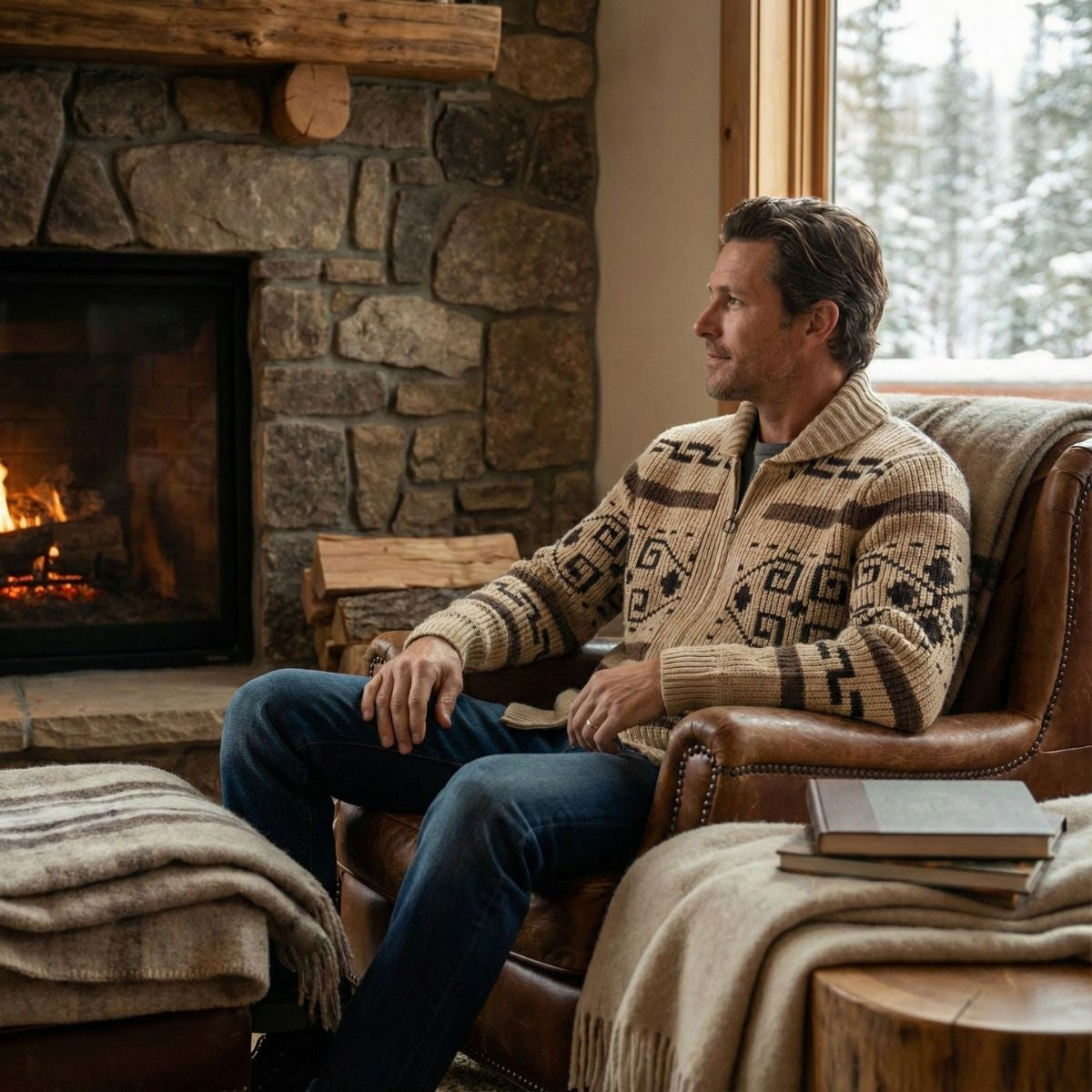 Timeless Men's Shawl Collar Knit Cardigan for Warmth