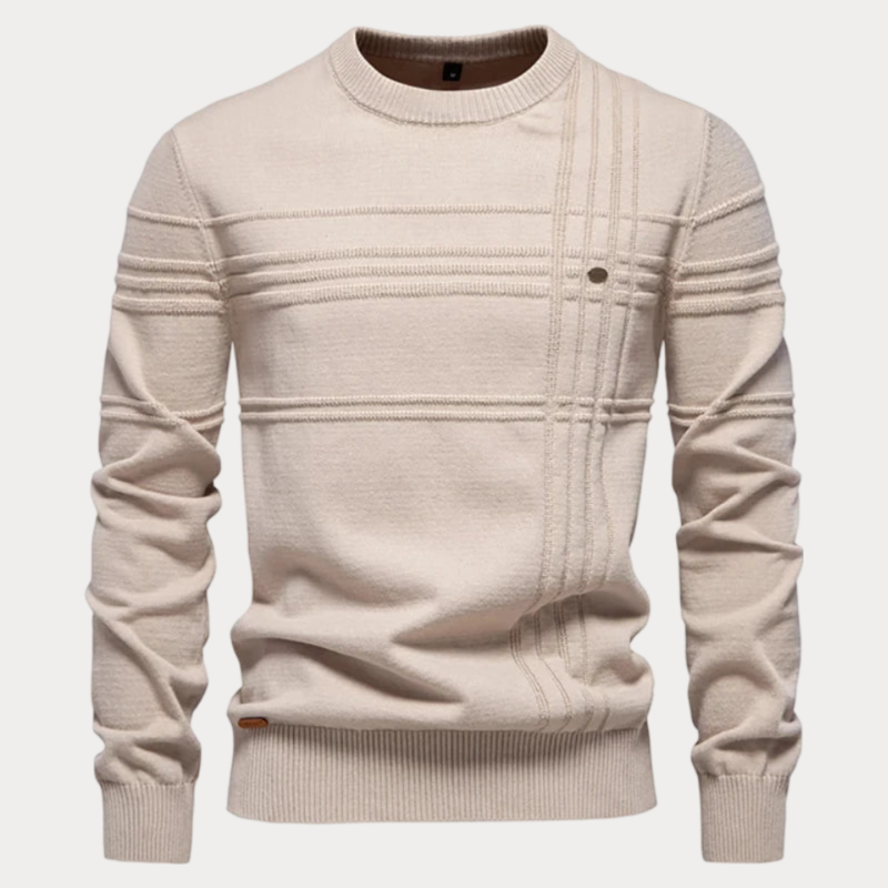 Men's Printed Crew Neck Sweater