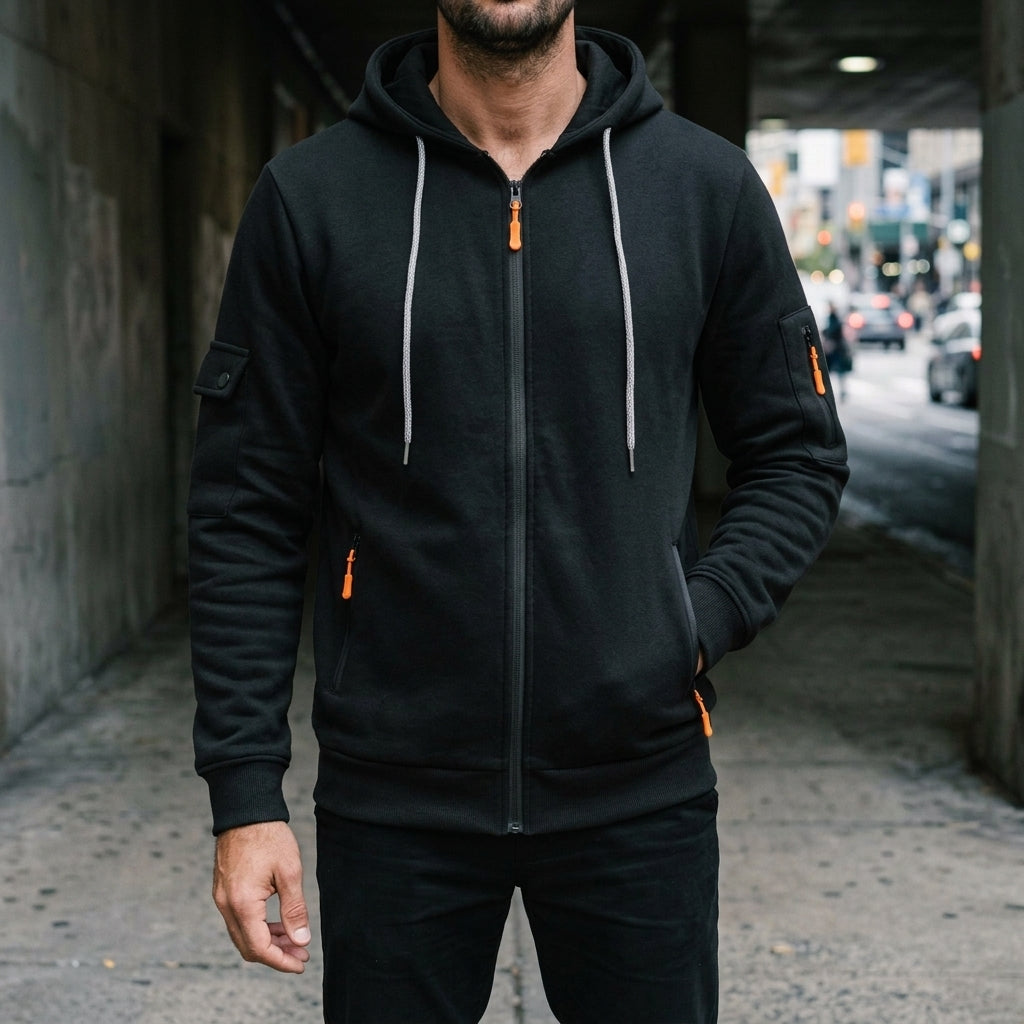Multi-Functional Casual Men's Utility Hoodie