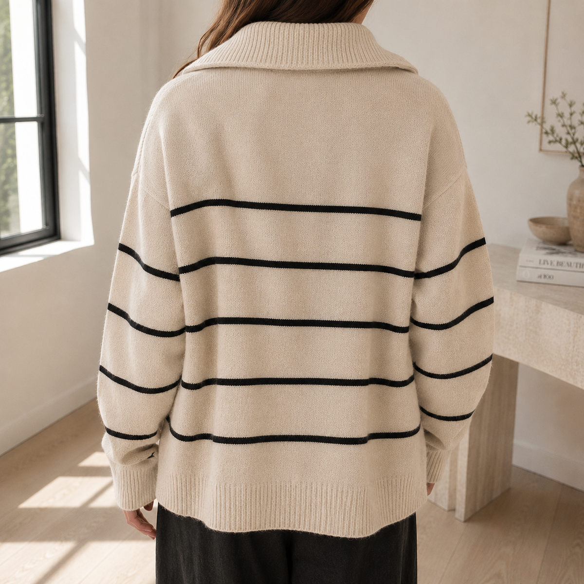 Chic Oversized Women's Button-Up Cardigan