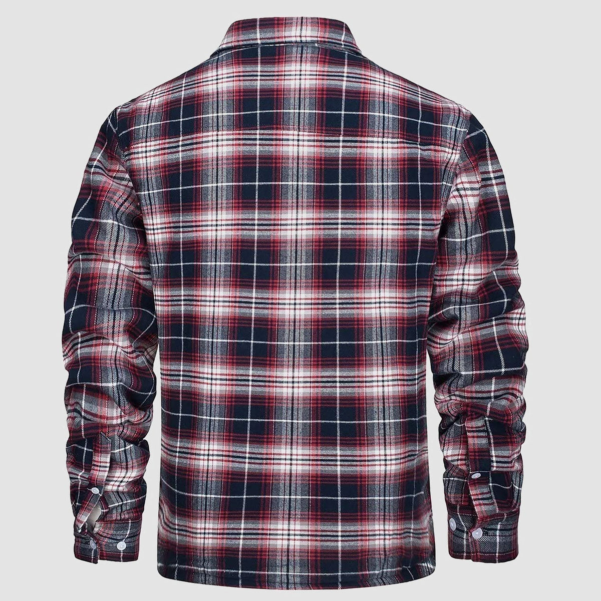 Men's Winter Flannel Overshirt – Checked and Fleece-Lined Jacket