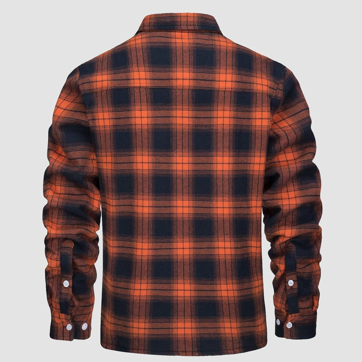 Men's Winter Flannel Overshirt – Checked and Fleece-Lined Jacket