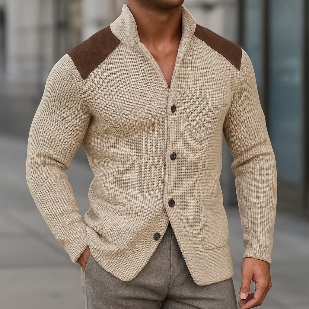 Sophisticated Men's Knit Blazer - Stylish and Comfortable for Both Business and Casual Occasions